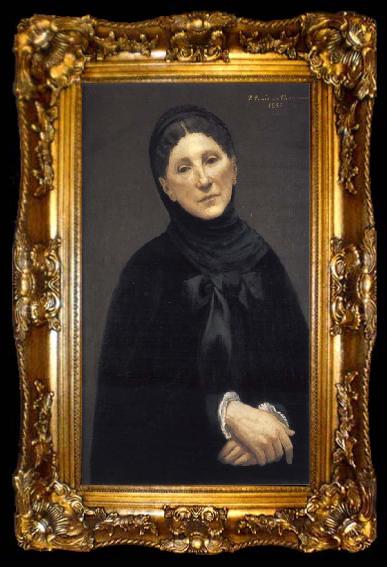 framed  Pierre Puvis de Chavannes Portrait of Mme M.C, ta009-2